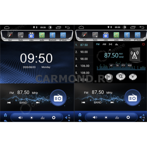 Универсальная магнитола 1 DIN CarMedia OL-1007-D на Android 10.0