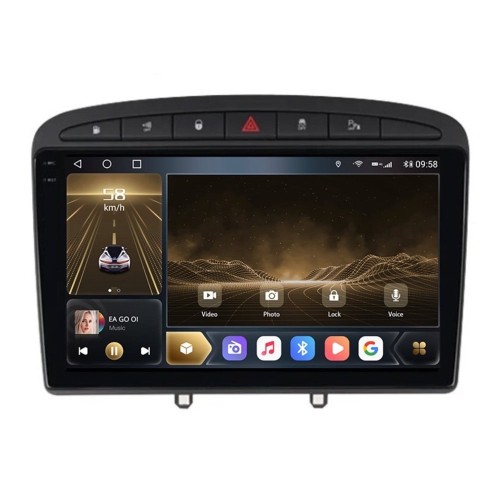 Штатная магнитола CarMedia OL-9961-N-2K (экран 2K) для Peugeot 308 I 2007-2015, 408 2012-2017 на Android 12.0