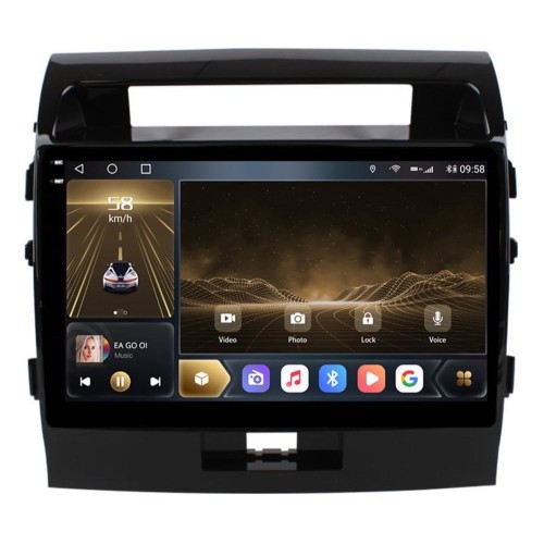 Штатная магнитола CarMedia OL-1620-1-P-2K (экран 2K) для Toyota LC 200 2007-2015 (Elegance или Араб) на Android 12.0