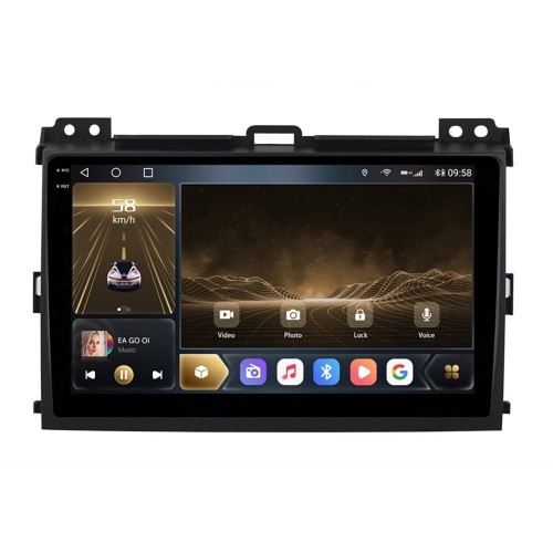 Штатная магнитола CarMedia OL-9696-P-2K (экран 2K) для Toyota LC Prado 120 2002-2009 на Android 12.0