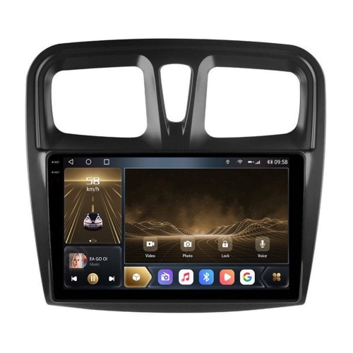 Штатная магнитола CarMedia OL-9945-N-2K (экран 2K) для Renault Logan II, Sandero II 2013-2022 на Android 12.0