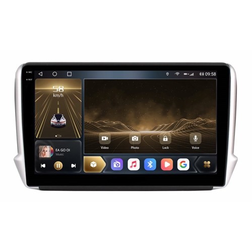 Штатная магнитола CarMedia OL-1964-N-2K (экран 2K) для Peugeot 2008, 208 2012-2019 на Android 12.0