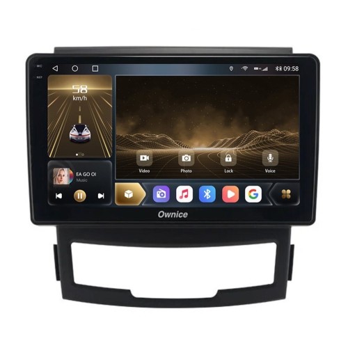 Штатная магнитола CarMedia OL-9762-P-2K (экран 2K) для SsangYong Actyon, Korando 2010-2013 на Android 12.0