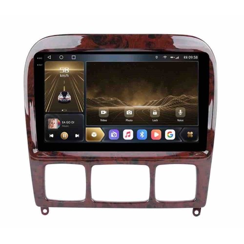 Штатная магнитола CarMedia OL-9952-P-2K (экран 2K) для Mercedes S-klasse IV (W220) 1998-2005 на Android 12.0