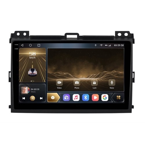 Штатная магнитола CarMedia OL-9696-Q-2K (экран 2K) для Toyota LC Prado 120 2002-2009 на Android 12.0