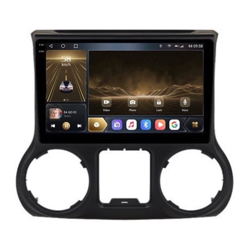 Штатная магнитола CarMedia OL-1258-2-Q-2K (экран 2K) для JEEP Wrangler 2007-2017 на Android 12.0
