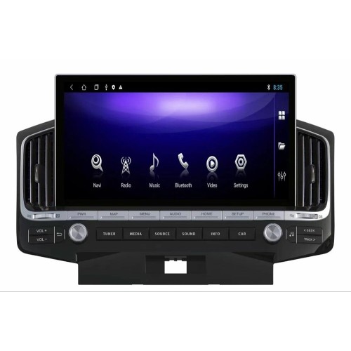 Штатная магнитола CarMedia KP-T1202 для Toyota Land Cruiser 200 2015-2021 low на Android 10.0