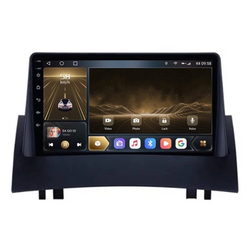 Штатная магнитола CarMedia OL-9996-U для Renault Megane II 2002-2009 на Android 12.0