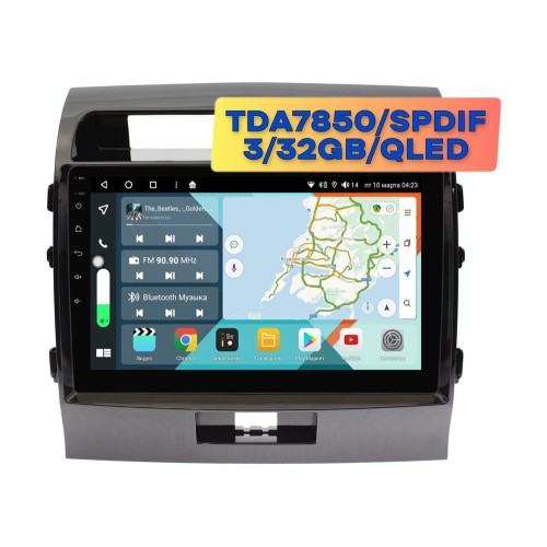 Wide Media KS1004QR-3/32 для Toyota Land Cruiser 200 2007-2015 для авто без усилителя на Android 10.0