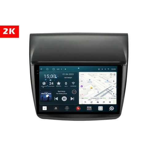 Автомагнитола Redpower 75038 2K 6/128 ГБ для Mitsubishi Pajero Sport II, L200 IV 2006-2015 на Android 10.0