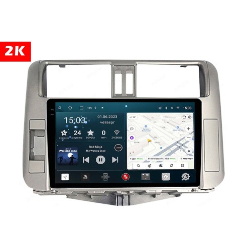 Штатная магнитола Redpower 2K 75065S Hi-Fi для Toyota Land Cruiser Prado 150 2009-2013 серебро на Android 10.0