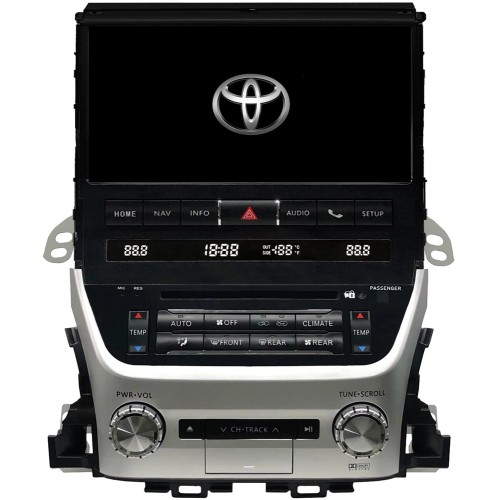 Штатная магнитола CarMedia ZH-T1001 для Toyota Land Cruiser 200 2016-2021 (без отдельного экрана климата) на Android 10.0
