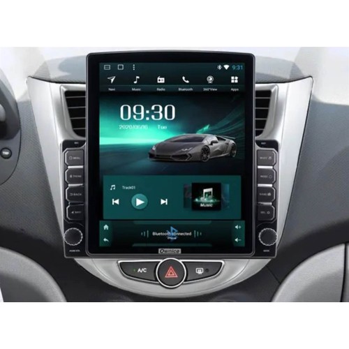 Штатная магнитола CarMedia OL-9707-D TESLA для Hyundai Solaris I 2011-2017 на Android 10.0