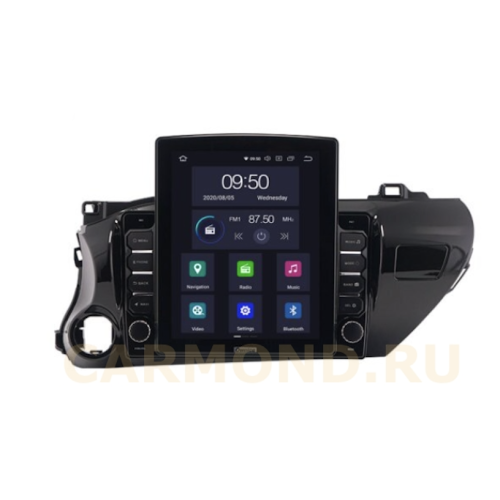 Штатная магнитола CarMedia OL-1686-D TESLA для Toyota Hilux VIII 2015-2020 на Android 10.0