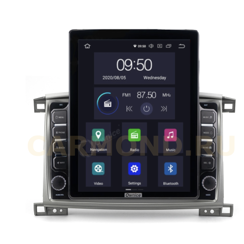 Штатная магнитола CarMedia OL-1698-D TESLA для Toyota Land Cruiser 100 2002-2008 на Android 10.0