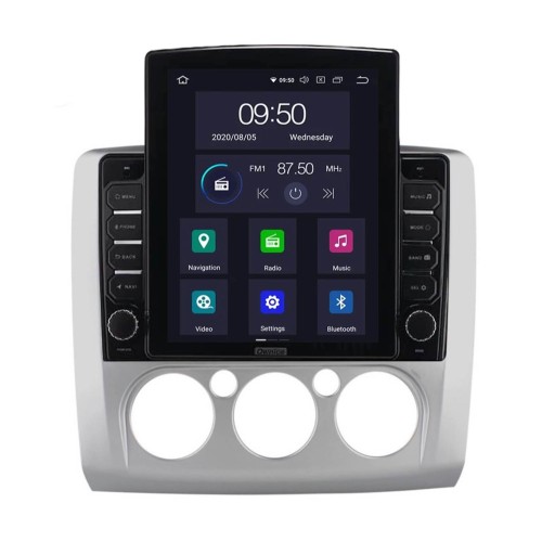 Штатная магнитола CarMedia OL-9201-A-D TESLA для Ford Focus II 2005-2011 с климат-контролем на Android 10.0