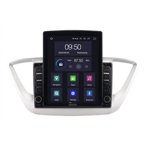 Штатная магнитола CarMedia OL-9710-D TESLA для Hyundai Solaris II 2017-2020 на Android 10.0