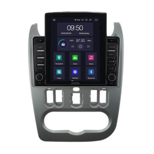Штатная магнитола CarMedia SF-9944-D ТESLA для Renault Logan, Sandero 2009-2013 на Android 10.0