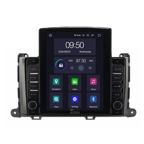 Штатная магнитола CarMedia OL-9695-D TESLA для Toyota Sienna 2010-2014 на Android 10.0