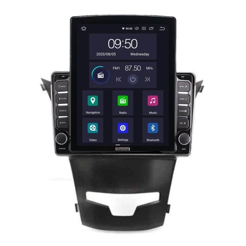 Штатная магнитола CarMedia SF-9082-D TESLA для SsangYong Actyon/Korando II 2013-2015 на Android 10.0