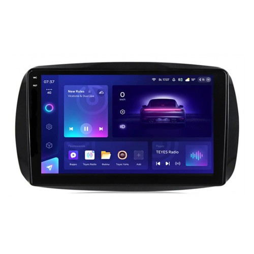 Штатная магнитола Teyes CC3 2K 6/128 ГБ для Mercedes Fortwo III 2014-2024, Forfour II 2014-2024 на Android 10.0