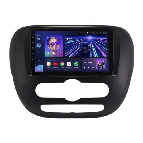 Штатная магнитола Teyes CC3 4/32 ГБ для KIA Soul II 2013-2019 климат (цвет рамки - черный матовый) на Android 10.0