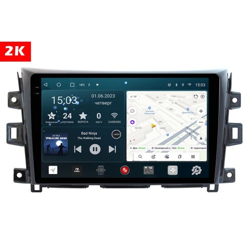 Штатная магнитола Redpower Slim 2K 71028 для Nissan Navara (2014-2025) на Android 10.0