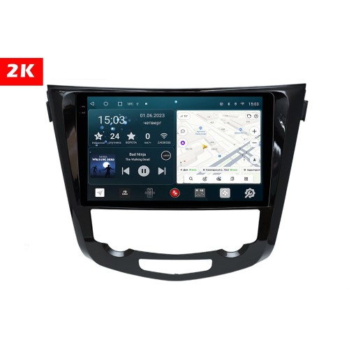 Штатная магнитола Redpower Slim 2K 71301 для Nissan Qashqai II, X-Trail III (T32) 2015-2019 с климат-контролем на Android 10.0