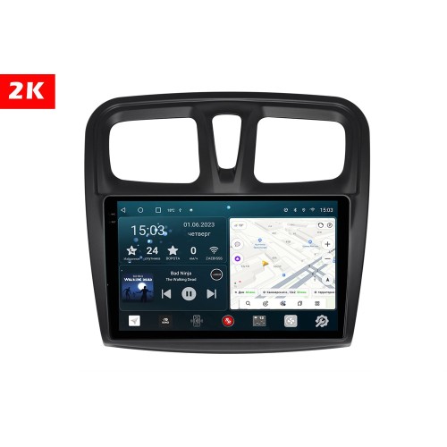 Штатная магнитола Redpower Slim 2K 71158 для Renault Logan II, Sandero II 2013-2022 на Android 10.0