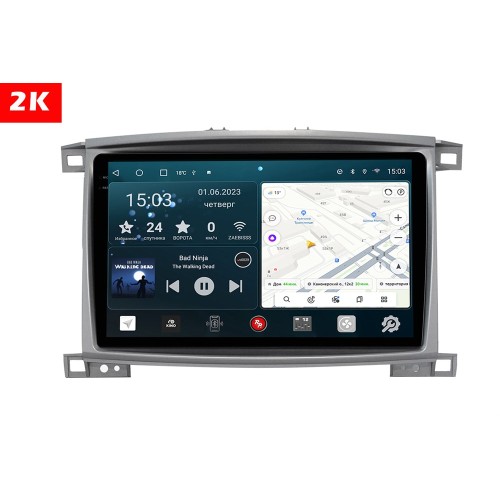 Штатная магнитола Redpower Slim 2K 71183 для Toyota Land Cruiser 100 2002-2007 на Android 10.0