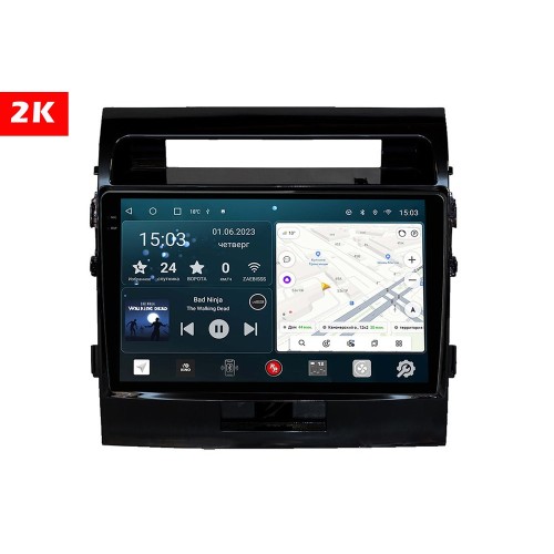 Штатная магнитола Redpower Slim 2K 71200G для Toyota Land Cruiser 200 2007-2015 глянец на Android 10.0