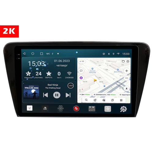 Штатная магнитола Redpower Slim 2K 71007 для Skoda Octavia III (A7) 2013-2018 на Android 10.0