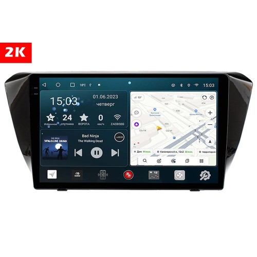 Штатная магнитола Redpower Slim 2K 71014 для Skoda Superb III 2015-2024 на Android 10.0