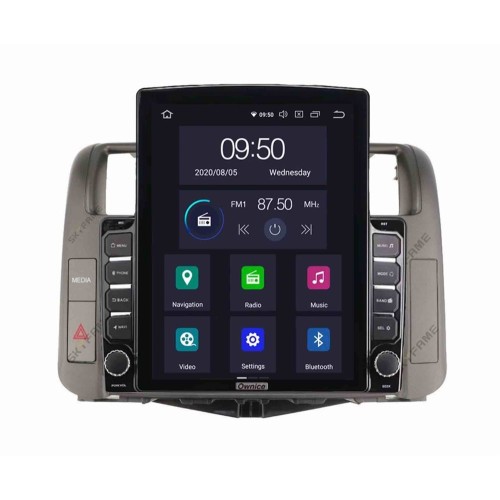 Штатная магнитола CarMedia SF-9613-2-D TESLA для Toyota Land Cruiser Prado 150 2009-2013 high с круговым обзором на Android 10.0
