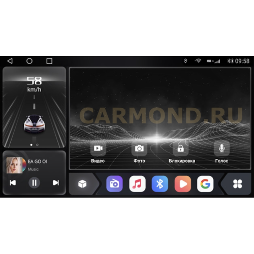 Штатная магнитола CarMedia EW-9201-2-F (с кнопками) для Infiniti QX60 2014-2021 (кожаный верх) на Android 10.0