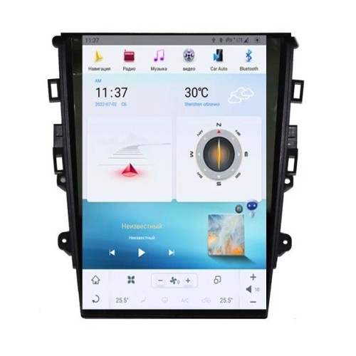Магнитола Тесла CarMedia ZF-1201M-Q6 для Ford Mondeo V 2015-2022 + кондиционер на Android 11.0
