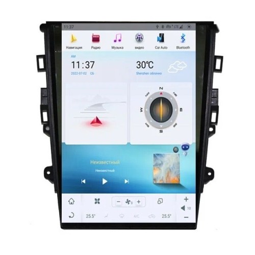 Магнитола Тесла CarMedia ZF-1201-S3-Q6 для Ford Mondeo V 2015-2022 + top level на Android 11.0