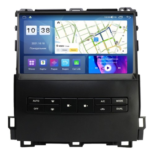 Штатная магнитола Parafar для Toyota Land Cruiser Prado 120 2002-2009 (любая комплектация) на Android 13.0 (PF456LUX2FHD)