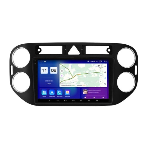 Штатная магнитола Parafar для Volkswagen Golf Plus 2004-2014 цвет Черный (экран 2K) на Android 11.0 (PF488U2K)