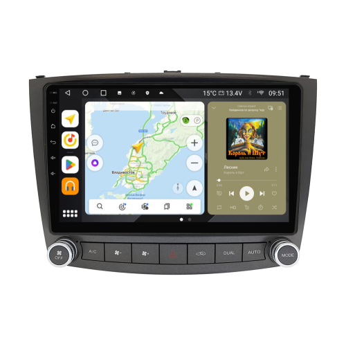Штатная магнитола Wide Media MT1321QT PRO для Lexus IS II 2005-2013  на Android 10.0