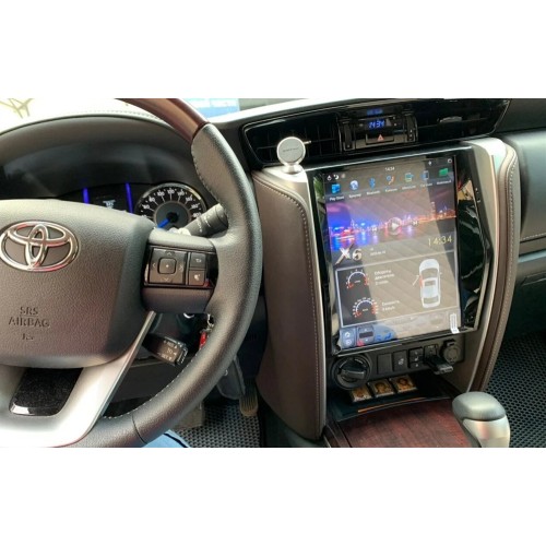 Магнитола Тесла CarMedia ZF-1238-DSP Tesla-Style для Toyota FORTUNER II 2015-2025 на Android 9.0