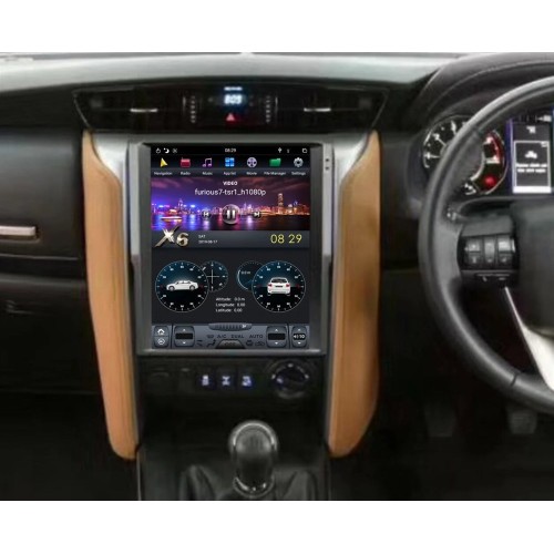 Магнитола Тесла CarMedia ZF-1238-DSP Tesla-Style для Toyota FORTUNER II 2015-2025 на Android 9.0