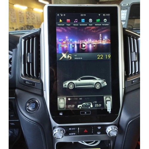 Магнитола Тесла CarMedia ZF-1807L-DSP Tesla-Style для Toyota Land Cruiser 200 10.2015+ на Android 9.0