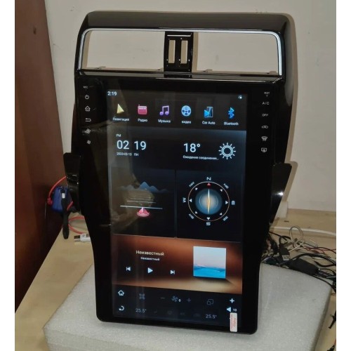 Магнитола Тесла CarMedia FC-1805-32-DSP Tesla-Style для Toyota Land Cruiser Prado 150 2017-2020 на Android 9.0