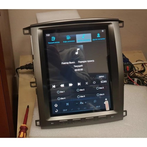 Магнитола Тесла CarMedia ZF-1305-Q6 Tesla-Style для LEXUS LX II 470 2003-2007 на Android 11.0