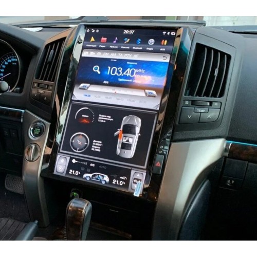 Магнитола Тесла CarMedia ZF-1816-GE Tesla-Style для Toyota Land Cruiser 200 2007-2015 на Android 13.0