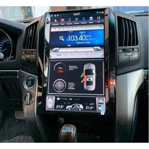 Магнитола Тесла CarMedia ZF-1806-Q6 Tesla-Style для Toyota LC 200 2007-2015 Elegance на Android 11.0