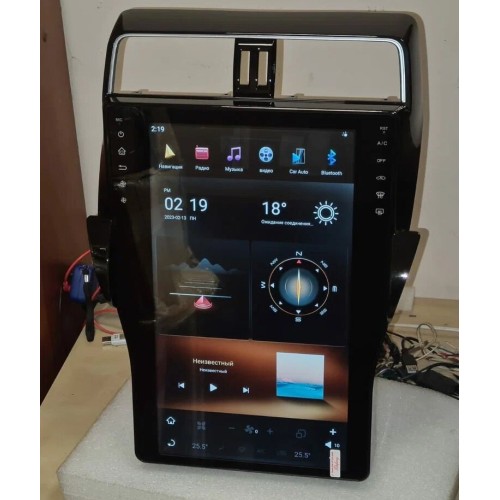 Магнитола Тесла CarMedia ZF-1805-Q6 Tesla-Style для Toyota Land Cruiser Prado 150 2017-2020 на Android 11.0
