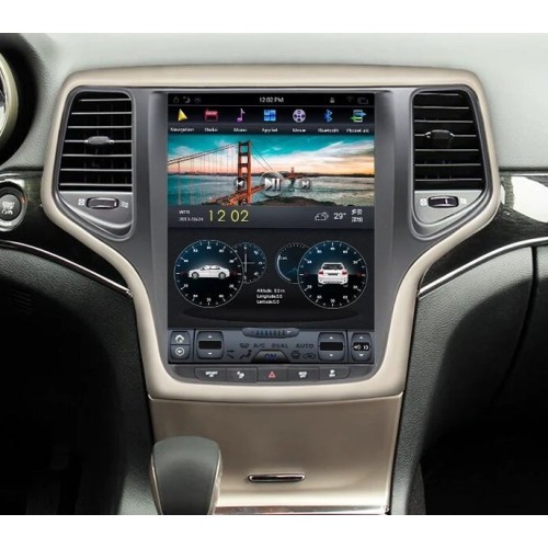 Магнитола Тесла CarMedia ZF-1217B-Q6 для Jeep Grand Cherokee 2013+ (рамка цвет: черная) на Android 11.0