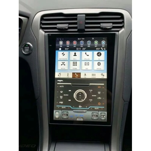Магнитола Тесла CarMedia ZF-1201-S3-Q6 для Ford Mondeo V 2015-2022 + top level на Android 11.0